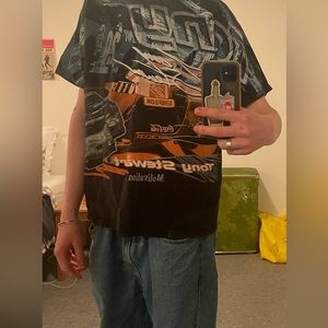 Super cool vintage nascar all over print shirt